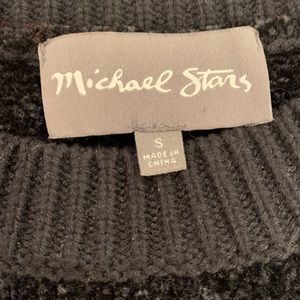 Chenille black and white all season sweater